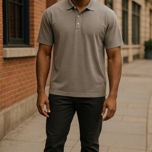 Travis Mathew Men’s Polo shirt, gray, Large